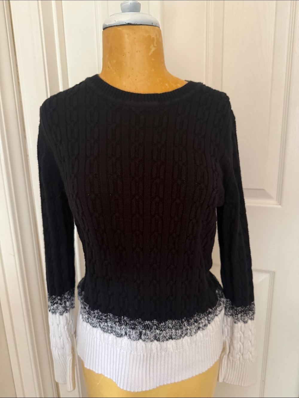 Tommy Hilfiger Navy Sweater with Red and White Trim